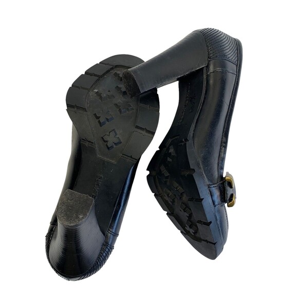 Michael Michael Kors Women's Size 6M Black Pumps Leather Loafer Buckle Heels - Picture 8 of 11